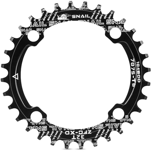 YUEMING Fahrrad Kettenblatt, 104 BCD 32T Kettenblätter, Schmale Breite Kettenblatt, Single Speed Kettenblatt für Meisten Fahrrad Rennrad Mountainbike