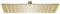 vidaXL Pomme de Douche Pluie Pulvérisateur Pommeau de Douche Tête de Douchette Accessoire de Salle de Bain Acier Inoxydable 30x30 cm Carrée Doré