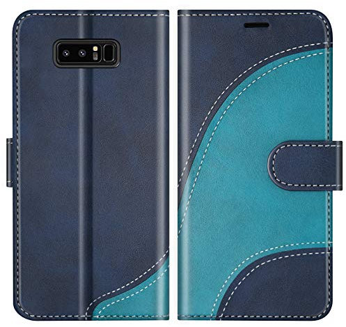 BoxTii Cover per Galaxy Note 8, Custodia in PU Pelle Portafoglio per Samsung Galaxy Note 8, Magnetica Cover a Libro con Slot per Schede, Blu
