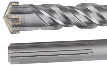 Broca SDS MAX de 28 mm de diámetro x 1200 mm de diámetro para martillo perforador para hormigón y piedra Quadro-X Drill Bit Bit Bohrfux.