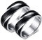 ANAZOZ Eheringe Paarpreis Edelstahl 6mm Twisted Bicolor Poliert Damen Partnerringe Bandringe Herren Ring Breit Schwarz Eheringe Natur mit Kostenlos Gravur Frau gr.57 und Mann gr.49