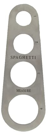 Fackelmann 40933 Spaghetti-Messgerät, Spaghetti-Dosierer für 1 bis 4 Personen, Edelstahl, 18,5 x 6,5 cm
