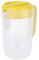 Housoutil Large Water Pitcher with Lid, 1 Gallon/ 4L Carafes Drinks Water Jug, Shatterproof Straining Pitcher Round Lid for Hot/ Cold Lemonade Juice Beverage Ice Tea Kettle ( Yellow )