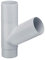 INEFA Abzweiger Fallrohr 60 Grad, PVC DN100/75 Grau Zubehör Fallrohr Kunststoff, einfache Steckmontage, Made in Germany