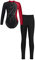 iEFiEL Mädchen Turnanzug Langarm Glitzer Gymnastik Kleidung Set Ballett Trikot Langarmbody mit Lange Hose Kinder Gymnastikanzug Z Burgunderrot + Schwarz 170-176