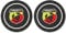 JJRY 2PCS Car Cup Holder Coasters for Fiat 500 Abarth Punto Panda Car Cup Holder Insert Mat Anti Slip Cup Coaster Interior Accessories