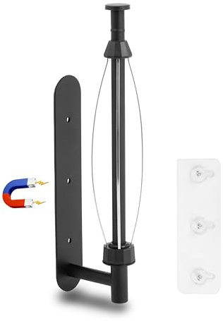 KIHOGEM Küchenrollenhalter Edelstahl, Magnetisch Küchenrollenhalter Ohne Bohren Einhand Bedienbarer, Selbstklebend Rollenhalter Unter Schrank für Küche Kühlschrank Mikrowelle, Schwarz