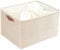 Mangata Faltbare Aufbewahrungskörbe,Canvas-Stoff Aufbewahrungsbox für Spielzeug, Kleidung, Zuhause, Regale(Helles Khaki, XXLarge)
