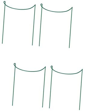Yardwe Drahtkäfig 4 Stück Erdbeer-Chic-Spalier Rosen-Stütze Gartenkäfig Wachsend Kreativ Metall Klettern *cm Rundes Gestell Grün Eisen Halbe Ringe Käfige Pflanzen Blumen Ring Stützgestell