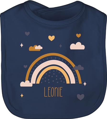 Baby Lätzchen - Boho Regenbogen Rainbow - Unisize - Navy Blau - personalisierter latz personalisierte babylätze name latzchen und bibs babylatz baumwolle