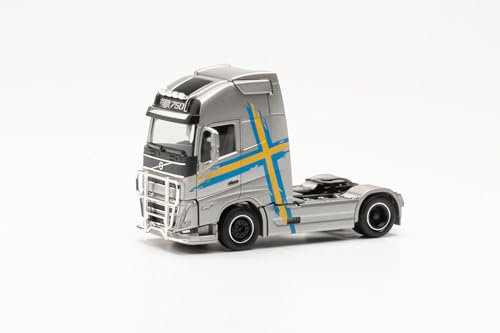 Herpa modello di camion Volvo FH 16 Gl. XL con barra luminosa e bull bar, in scala 1:87, pezzo da collezione, modello tedesco, statuetta plastica