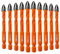 BGTEC Brocas de metal duro Brocas para mampostería, 10pcs Vástago de ajuste rápido 8MM Broca espiral en cruz de aleación dura para Madera Plástico Mampostería Cerámica Hormigón Mármol
