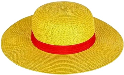 Kraja Peluca Cosplay de Monkey D. Ruffy One Piece para los Fans de Halloween Fiesta amarillo(Luffy Amarillo)