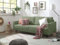 Lisa Design Charlie – 3-Sitzer Sofa mit Schlaffunktion und Bettkasten – aus Cord Salbeigrün