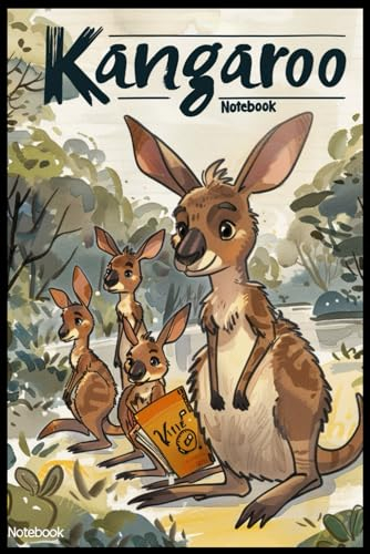 Kangaroo Notebook: College Ruled Lined Book for School, Work, Taking Notes