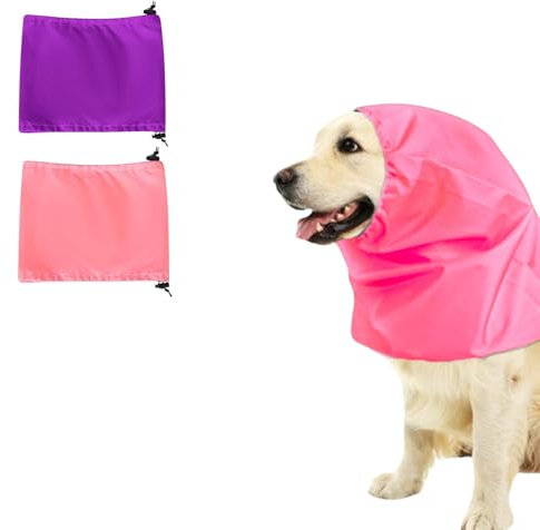 2 Pcs Pet Shower Caps Plastic Dog Ear Covers with Adjustable Strap for Bathing Dogs Ears Protection for Puppy Kitten Small Pets Bath Shower Rain Water