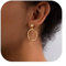 Dochais Silber 925 Ohrringe Gold Creolen Minimalistische 14K Gold Creolen Hypoallergene Ohrring für Damen Frauen Mädchen(Gold1)
