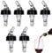 mizikuu 6 Stück Flaschenausgießer, 6cl Bar Bottle pour Spouts Shot Auto Pour Ausgießer Lecksicher Dosierhilfe Bottle Ausgiesser Spirituosen Pourers Dispenser Portionierer Flasche für Wein Cocktails Öl