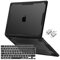 MOSISO Custodia Compatibile con MacBook Pro 14 Cover M4 M3 M2 M1 2025-2021 A3112 A3185 A3401 A2918 A2992 A2779 A2442,Pro 14,2 Case Paraurti TPU Geometrico Simmetrico&Copritastiera&Tipo C, Nero