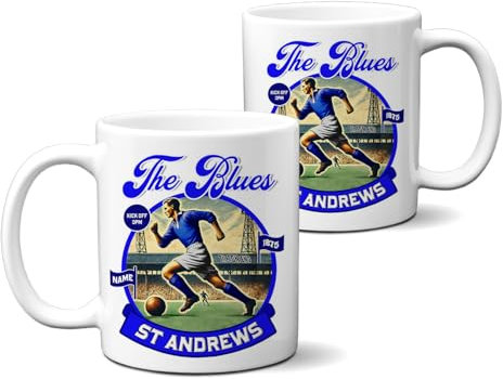 KRAFTYGIFTS Personalised Birmingham Mug Nostalgia Football Fan Cup Retro Vintage Tea Coffee Fathers Day Gift for Him NFM05