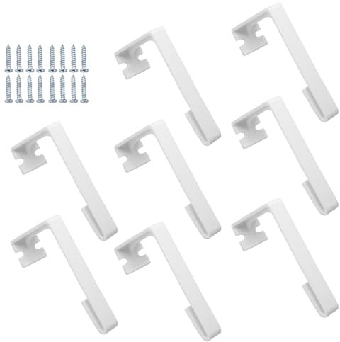BokWin 8 Stück Wohnmobil-Vorhangschienen-Clips, Kunststoff-Camper-Vorhanghalter für Innenräume, Wohnmobil-Fenstervorhänge