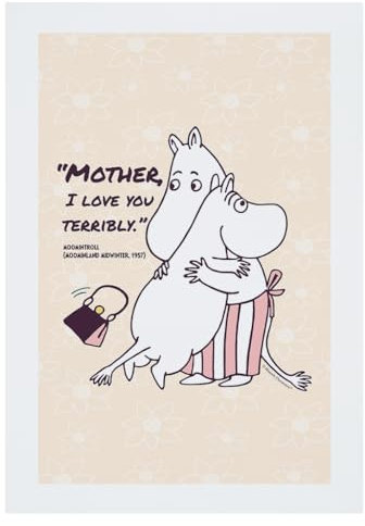 Moomin Wandposter I Love You, Moominland Midwinter Moomintroll Zitat, A3