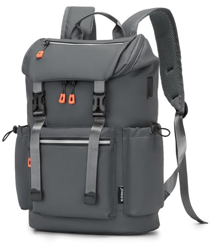 KONO Rucksack Herren, Backpack Tragbarkeit Reiserucksack Wasserdicht für Reisen Weekender Sport(Grau)