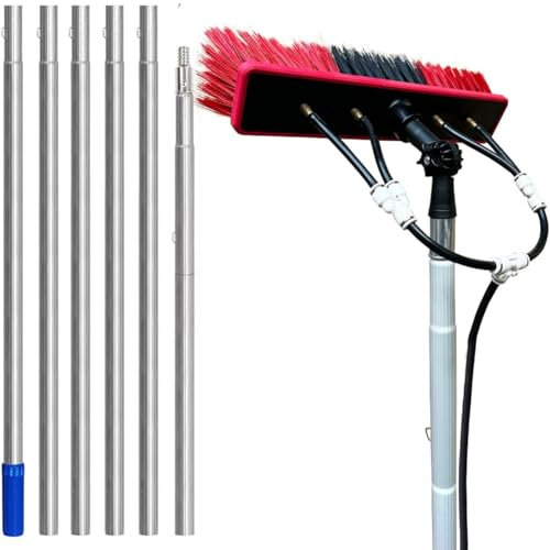 Telescopic Extension Pole Kit for Cleaning Conservatory Roof/Window 9M Extendable Cleaner Set with Washing Equipment