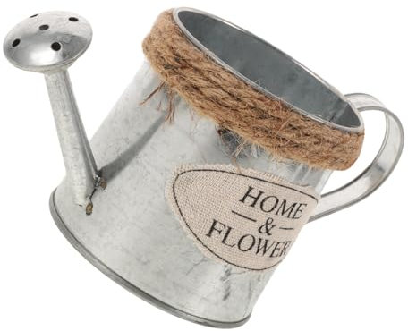 Happyyami Kettle Shaped Flower Pot De Metal Vintage para De Interior Decoración De Escritorio y Jardín para Flores y Añadir