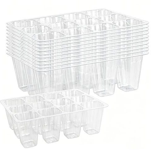 XCRPRT 120 celle per piantine, riutilizzabili, mini propagatore, set per la coltivazione di serre, ciotole per piante, serre in plastica, per la coltivazione