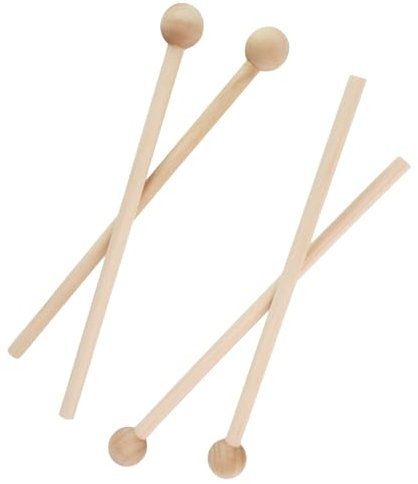 4 PCS Holzschlägel, 21cm Xylophon Schlägel Holz Percussion Sticks, Ergonomische Trommelstöcke aus hochwertigem Massivholz, für Musikunterricht und Hobby,Langlebig,leicht und funktional