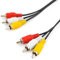 DAJING Cavo RCA composito da 1 m a 75 Ohm AV maschio-maschio (giallo/rosso/bianco) per TV/DVD/Home Theater