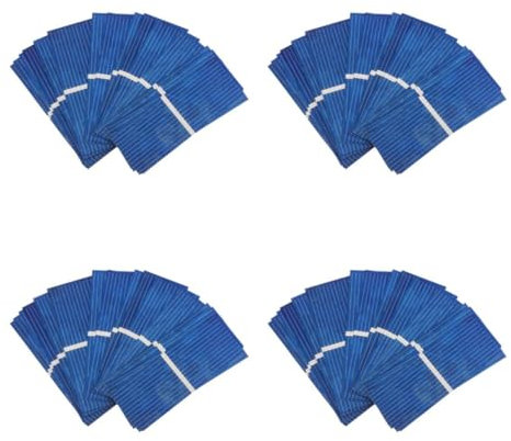 UPKOCH Célula Solar Mini Cargador De Batería De Paneles Solares Celúla Solares Flexibles Panel Solar Generador Solar Portátil Blue Policristalino 100 Piezas X 4