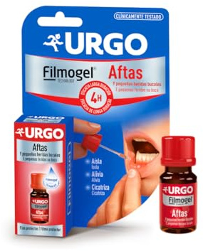 Urgo Aftas Filmogel - Tratamiento para llagas y heridas bucales - 6 ml | Tratamiento líquido que crea una barrera protectora sobre llagas y pequeñas heridas de la boca.