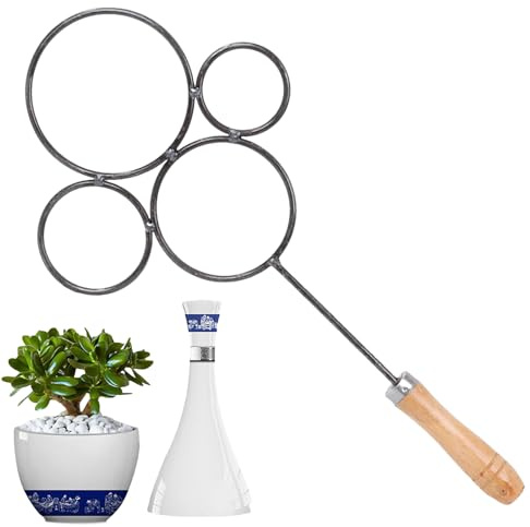 Ensemble de coupe-verre rond : coupe-bouteille professionnel avec Heat Jump et 4 roues en diamant, dispositif de coupe stable pour vases en verre et bouteilles de vin | Herrami