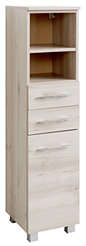 Held Möbel Portofino Midischrank 30, Holzwerkstoff, Buche Iconic, 35 x 30 x 122 cm