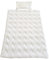 WENDRE Baby Set Kinder Set Bettdecke U-Kissen BULLERBYN Feine Mikrofaser Weiß Bettdecke 100x135 cm + U-Kissen 40x60 cm mit Aufbewahrungstasche Öko-Tex Nachhaltiges Produkt
