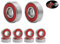 Skateboard Kugellager,608 RS Reibungsfreie Kugellager Longboard Roller 10er Pack Doppelt Abgeschirmt Rollschuhen Kugellager für Fidget Spinner Roller Skatesand 608 ZZ ABEC-9 8mm Rot