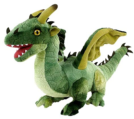 Teddys Rothenburg Plüschtier Drache grün 40 cm kuschelweich Stoffdrache Kuscheltier grüner Drache Spielzeug Plüsch