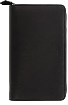 2022 , Filofax Saffiano Terminplaner mit Reißverschluss, Schwarz