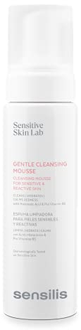 Sensilis - Gentle Cleansing Mousse, Espuma Limpiadora para Pieles Sensibles y Reactivas con Ácido Hialurónico y Vitamina B5 - 200 ml (Paquete de 1)