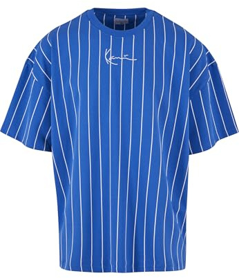 Karl Kani Herren KM232-033-1 KK Small Signature Boxy Heavy Jersey Pinstripe Tee