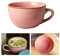 Kaffeetasse Groß Tasse, 700 ml Kaffeebecher mit Griff, Groß Müslischalen, Cappuccino Tassen Steingut, Salat Schale, Geeignet für Milchdesserts, Mikrowellengeeignet (Rosa)