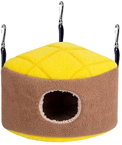 FackLOxc Warmes Vogelnest Winterhaus Kuscheln Hängende Hängematte Käfig Zubehör Plüsch Versteck Für Hamster Rennmäuse Kleine Papagei Kleintier Hamster Bett Haus Winter Warm