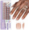 SAVILAND French Press On Nails: Kurze Quadrat Long Lasting Fake Press On Nails,150PCS Nude Soft Gel French Nägel zum Aufkleben,Nageltips Für Gelnägel Natural & Thick Nagelspitzen Set