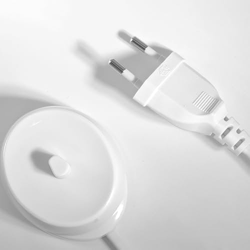 Toothbrush Charger Base Compatible with Oral b Braun 3757 Round Head Electric Toothbrush, Replacement Charger Power Cord,Portable Travel Waterproof Inductive Charging Base (EU PLUG)