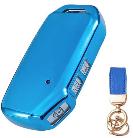 NEUHOO kompatibel mit Kia Ceed SW GT 2018-2024 2025 Auto Zubehör Schlüsselhülle und Schlüsselanhänger, Schlüsselgehäuse Silikon Schlüsselkarte Hülle (Blau)