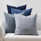 Topfinel Kissenbezug 60x60 cm blau 4er Set Cord körnig Kissenbezüge Kissenhülle Dekokissenbezug Sofakissen Dekokissen deko für Sofa Schlafzimmer Wohnzimmer Balkon Kinder flauschig Farbverlauf