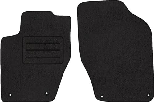 Fußmatten Velours Autoteppich passend für Peugeot 307 vorne schwarz