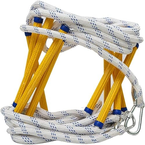 JYHHGDS Strickleiter, Feuerleiter, Feuerbeständige Rettungsleiter, Not-Feuerleiter, Sicherheitsleiter/10M